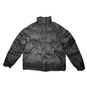 Y2K Express Black Puffer Jacket Insulated Nylon Winter Coat Mens M L Womens XL